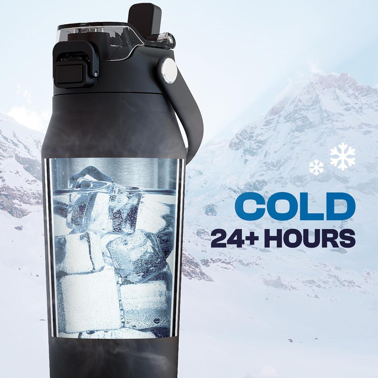 imageFrost Buddy 32oz Insulated Water Bottle with Straw ampamp Chug Lid  LeakProof Stainless Steel  24Hours Cold  SweatProof Cup Holder Friendly  Ideal for Gym Travel Sports ampamp Everyday HydrationWinter Rose