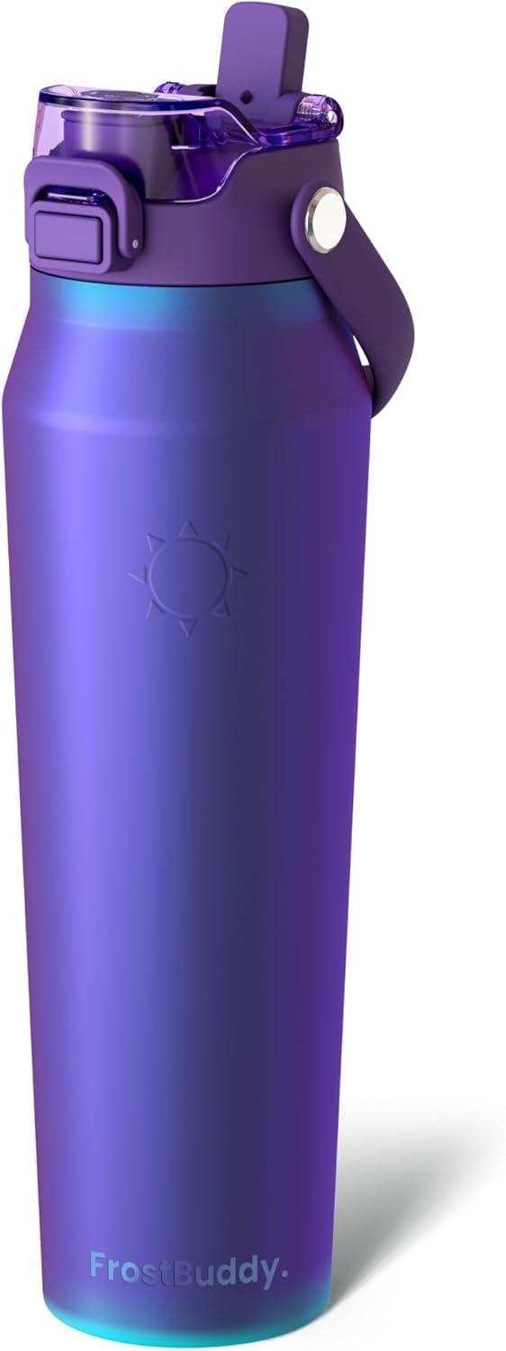 imageFrost Buddy 32oz Insulated Water Bottle with Straw ampamp Chug Lid  LeakProof Stainless Steel  24Hours Cold  SweatProof Cup Holder Friendly  Ideal for Gym Travel Sports ampamp Everyday HydrationNebula