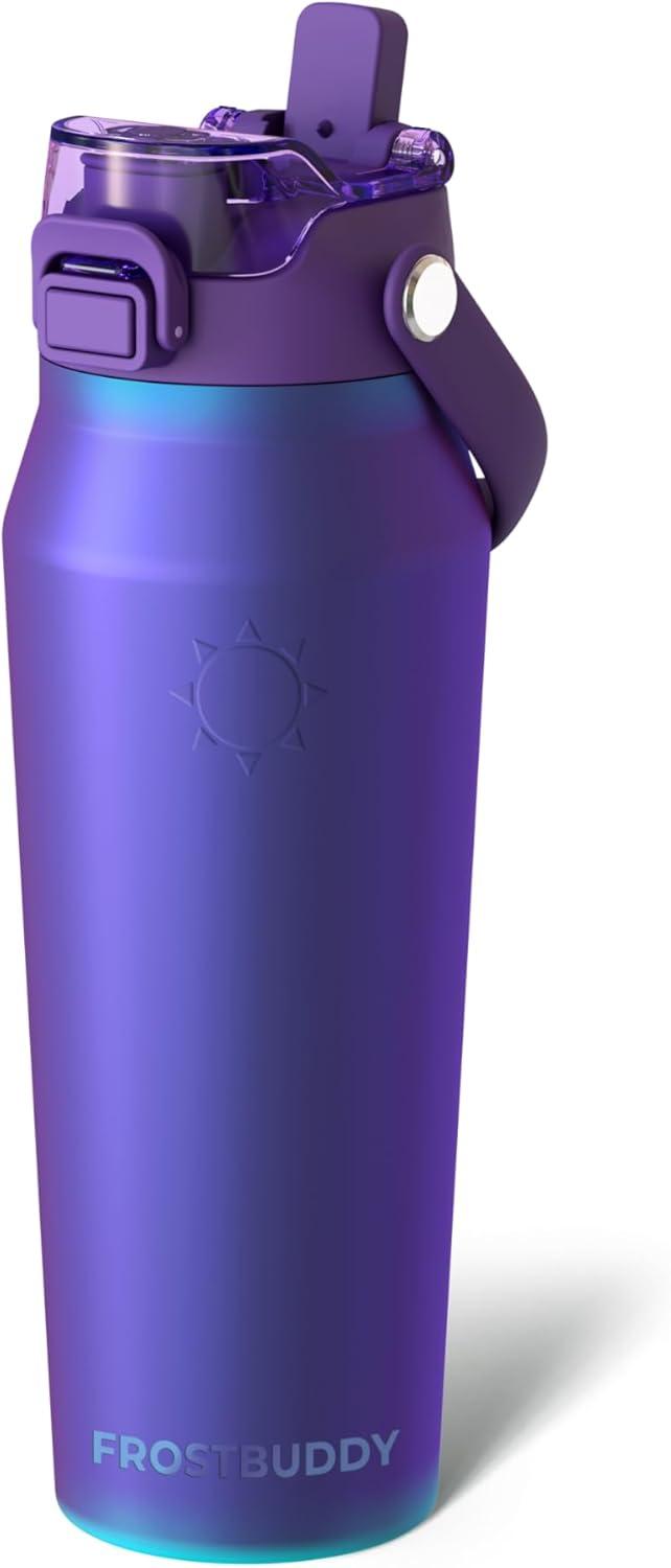 imageFrost Buddy 32oz Insulated Water Bottle with Straw ampamp Chug Lid  LeakProof Stainless Steel  24Hours Cold  SweatProof Cup Holder Friendly  Ideal for Gym Travel Sports ampamp Everyday HydrationNebula
