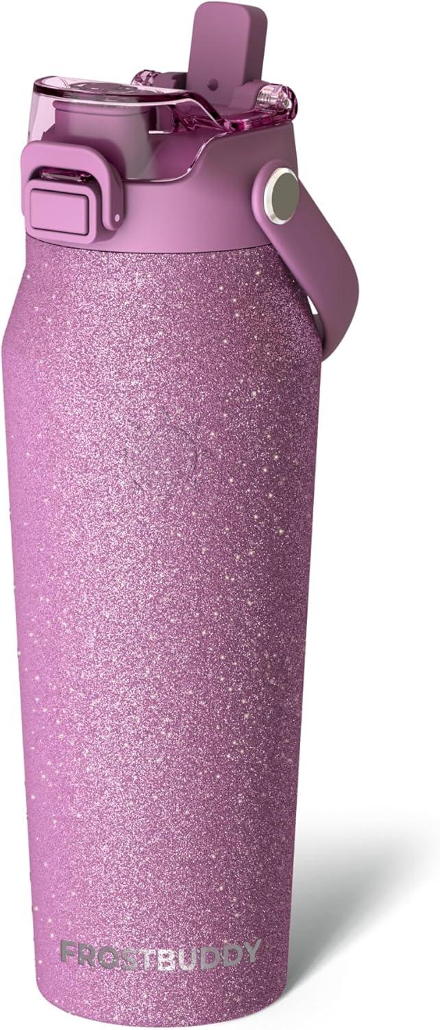 imageFrost Buddy 32oz Insulated Water Bottle with Straw ampamp Chug Lid  LeakProof Stainless Steel  24Hours Cold  SweatProof Cup Holder Friendly  Ideal for Gym Travel Sports ampamp Everyday HydrationAurora