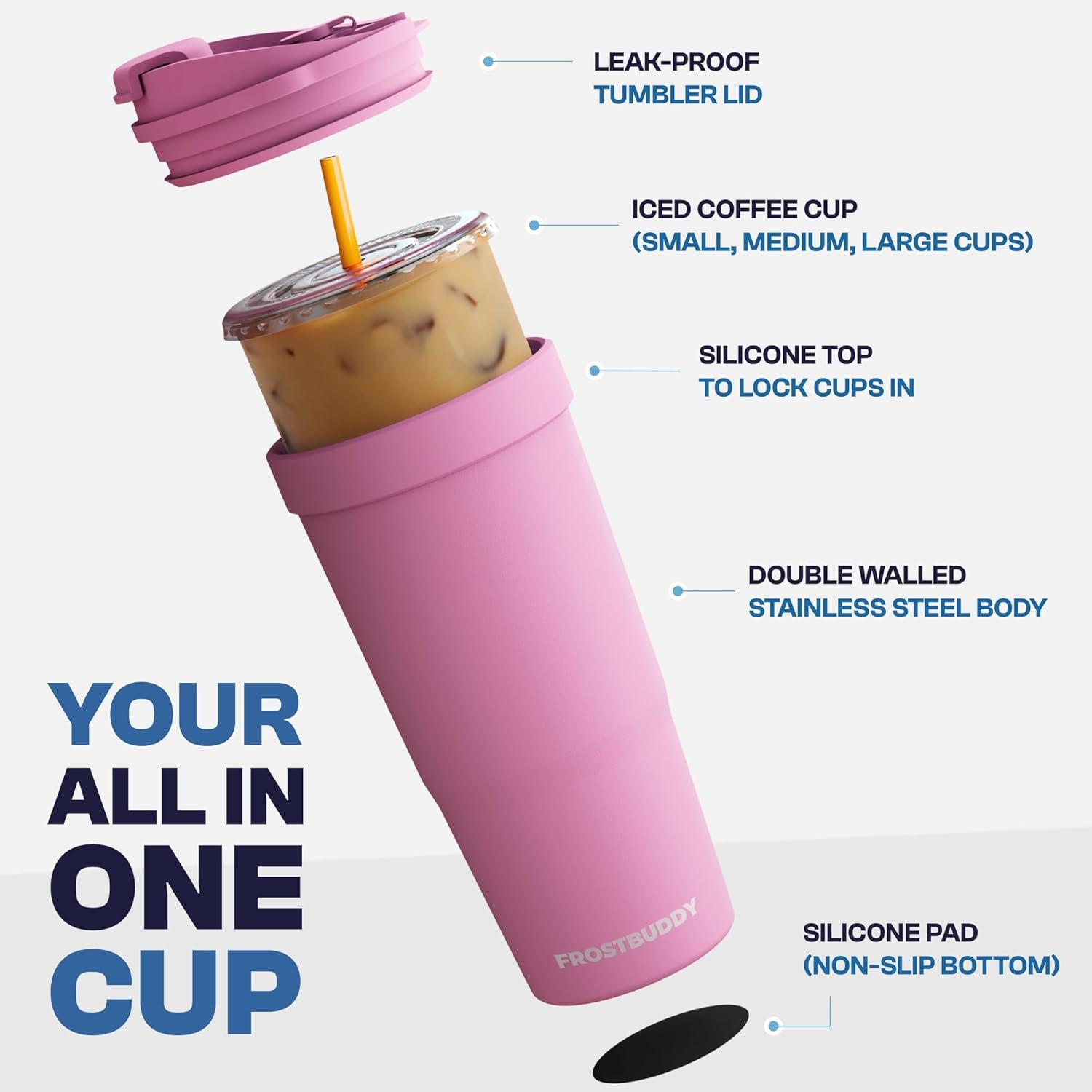imageFrost Buddy Togo Buddy  30 oz Stainless Steel Vacuum Insulated Tumbler  To Go Coffee Cup  Reusable Iced Coffee Cups Travel Mug Thermal Cup for Hot ampamp Cold Drinks Dunkin Cup AuroraBerry