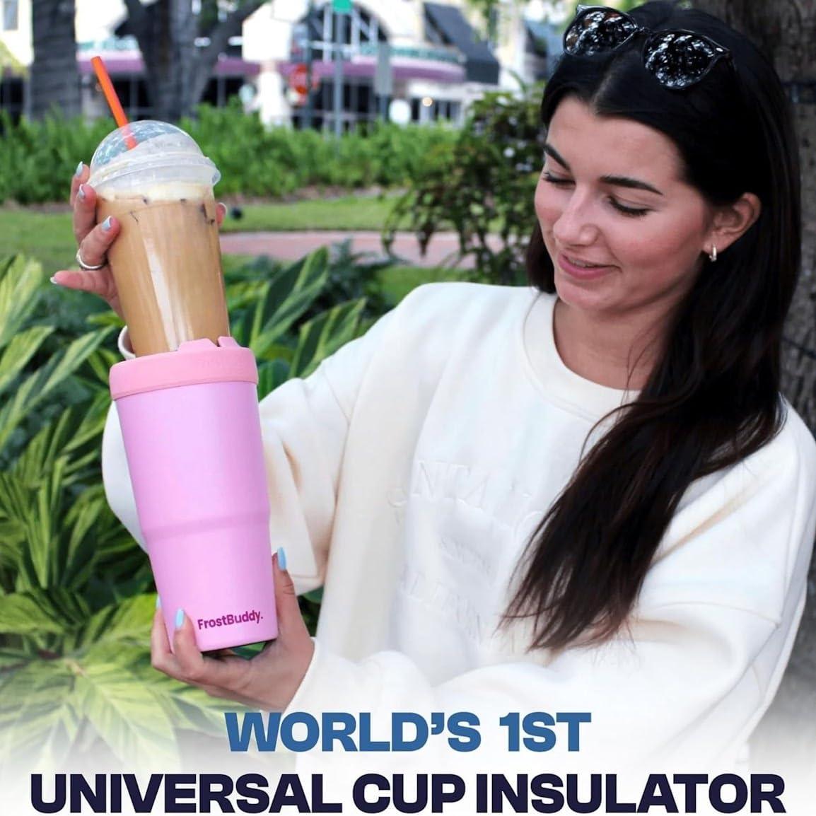 imageFrost Buddy Togo Buddy  30 oz Stainless Steel Vacuum Insulated Tumbler  To Go Coffee Cup  Reusable Iced Coffee Cups Travel Mug Thermal Cup for Hot ampamp Cold Drinks Dunkin Cup AuroraBlack