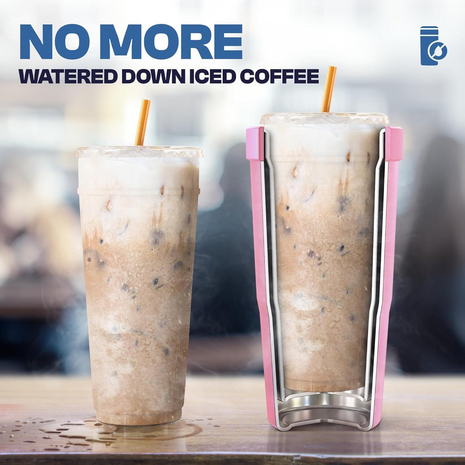 imageFrost Buddy Togo Buddy  30 oz Stainless Steel Vacuum Insulated Tumbler  To Go Coffee Cup  Reusable Iced Coffee Cups Travel Mug Thermal Cup for Hot ampamp Cold Drinks Dunkin Cup AuroraNavy