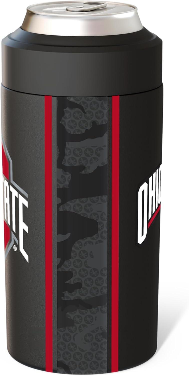 imageFrost Buddy Universal Can Cooler  Fits All  Stainless Steel Can Cooler for 12 oz ampamp 16 oz Regular or Slim Cans ampamp Bottles  Stainless Steel Michigan WolverinesOhio State BuckeyesCamo