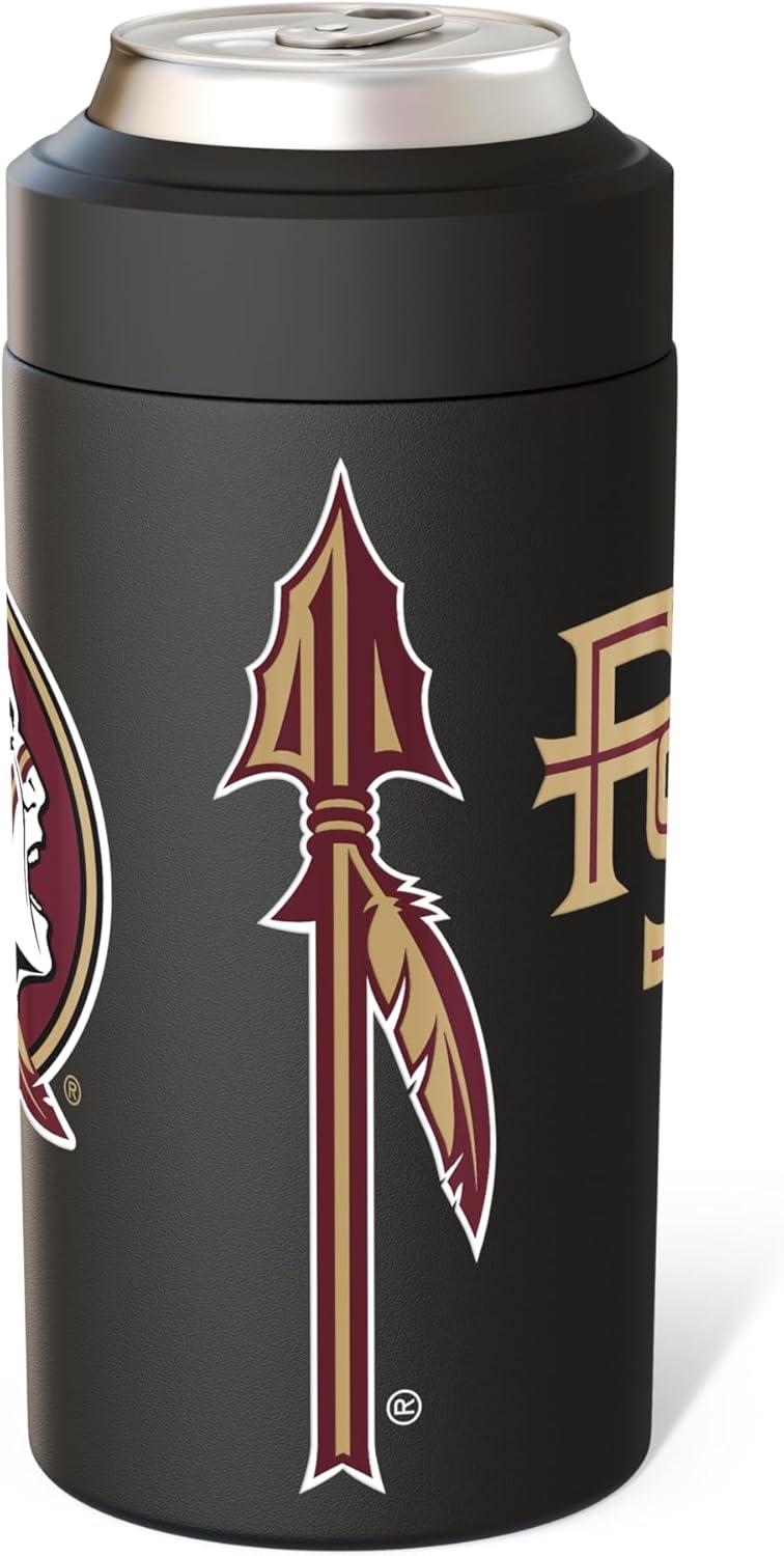 imageFrost Buddy Universal Can Cooler  Fits All  Stainless Steel Can Cooler for 12 oz ampamp 16 oz Regular or Slim Cans ampamp Bottles  Stainless Steel Michigan WolverinesFlorida State Seminoles