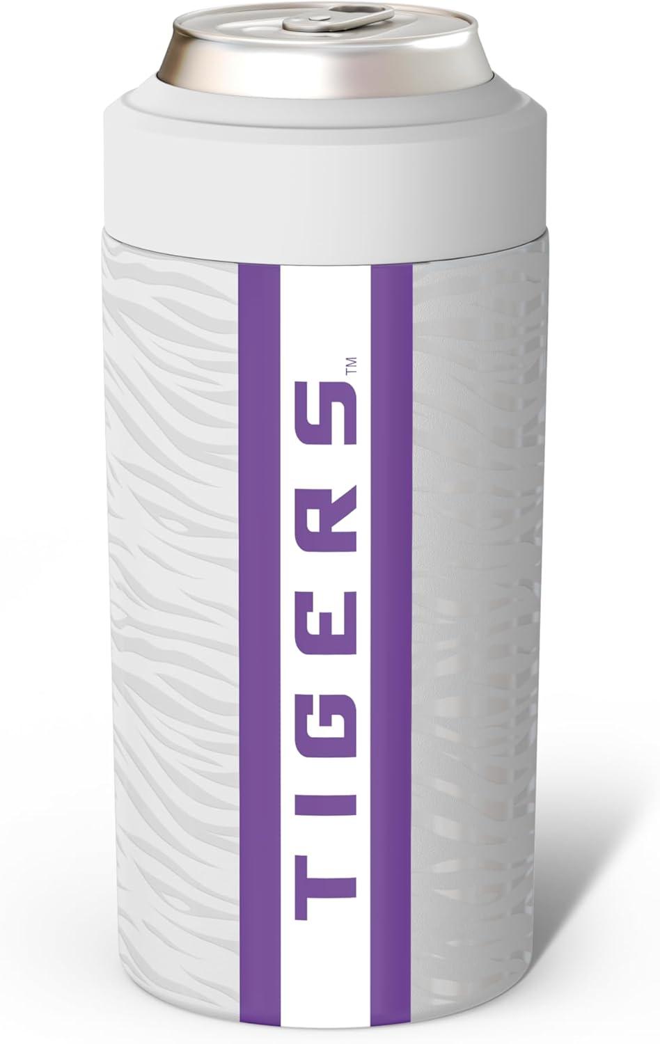 imageFrost Buddy Universal Can Cooler  Fits All  Stainless Steel Can Cooler for 12 oz ampamp 16 oz Regular or Slim Cans ampamp Bottles  Stainless Steel Michigan WolverinesCollege Team Tigers