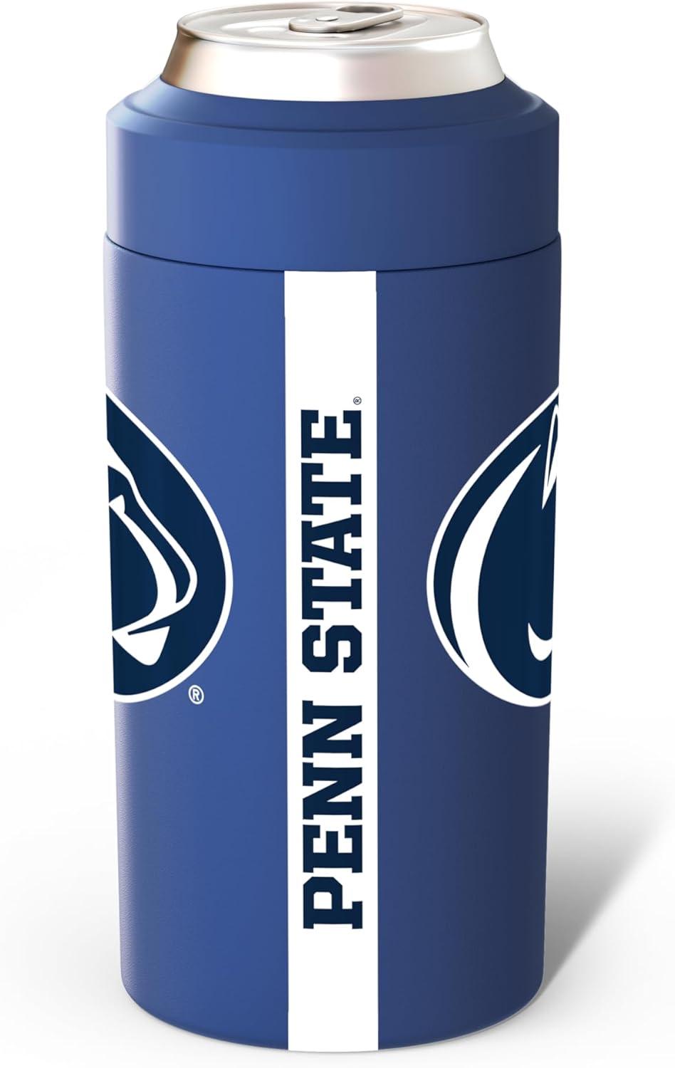 imageFrost Buddy Universal Can Cooler  Fits All  Stainless Steel Can Cooler for 12 oz ampamp 16 oz Regular or Slim Cans ampamp Bottles  Stainless Steel Michigan WolverinesPenn State Nittany Lions