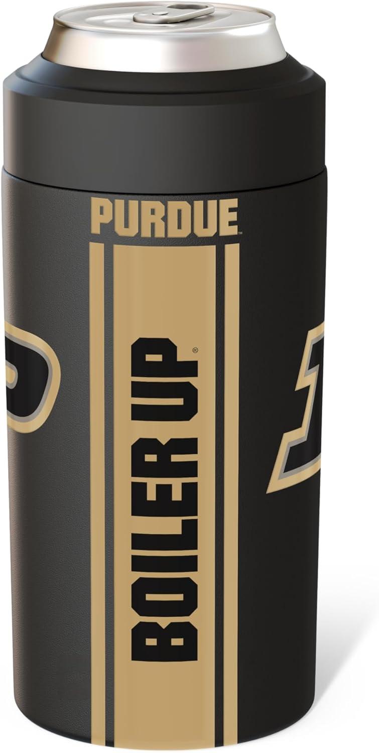 imageFrost Buddy Universal Can Cooler  Fits All  Stainless Steel Can Cooler for 12 oz ampamp 16 oz Regular or Slim Cans ampamp Bottles  Stainless Steel Michigan WolverinesPurdue Boilermakers