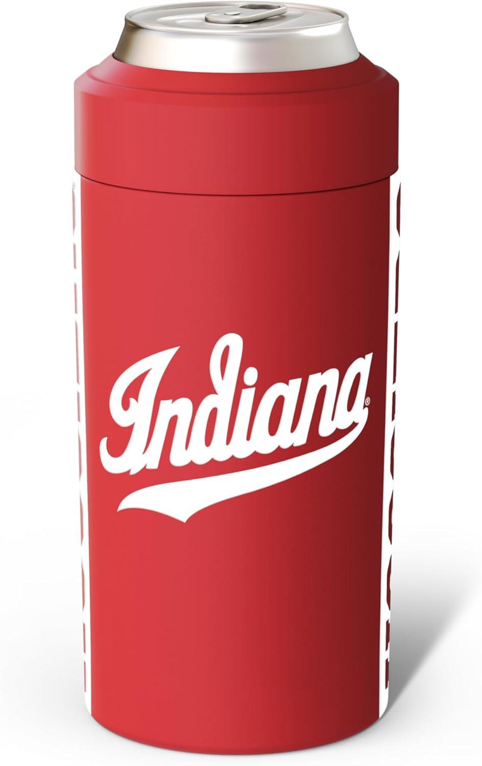 imageFrost Buddy Universal Can Cooler  Fits All  Stainless Steel Can Cooler for 12 oz ampamp 16 oz Regular or Slim Cans ampamp Bottles  Stainless Steel Michigan WolverinesIndiana Hoosiers