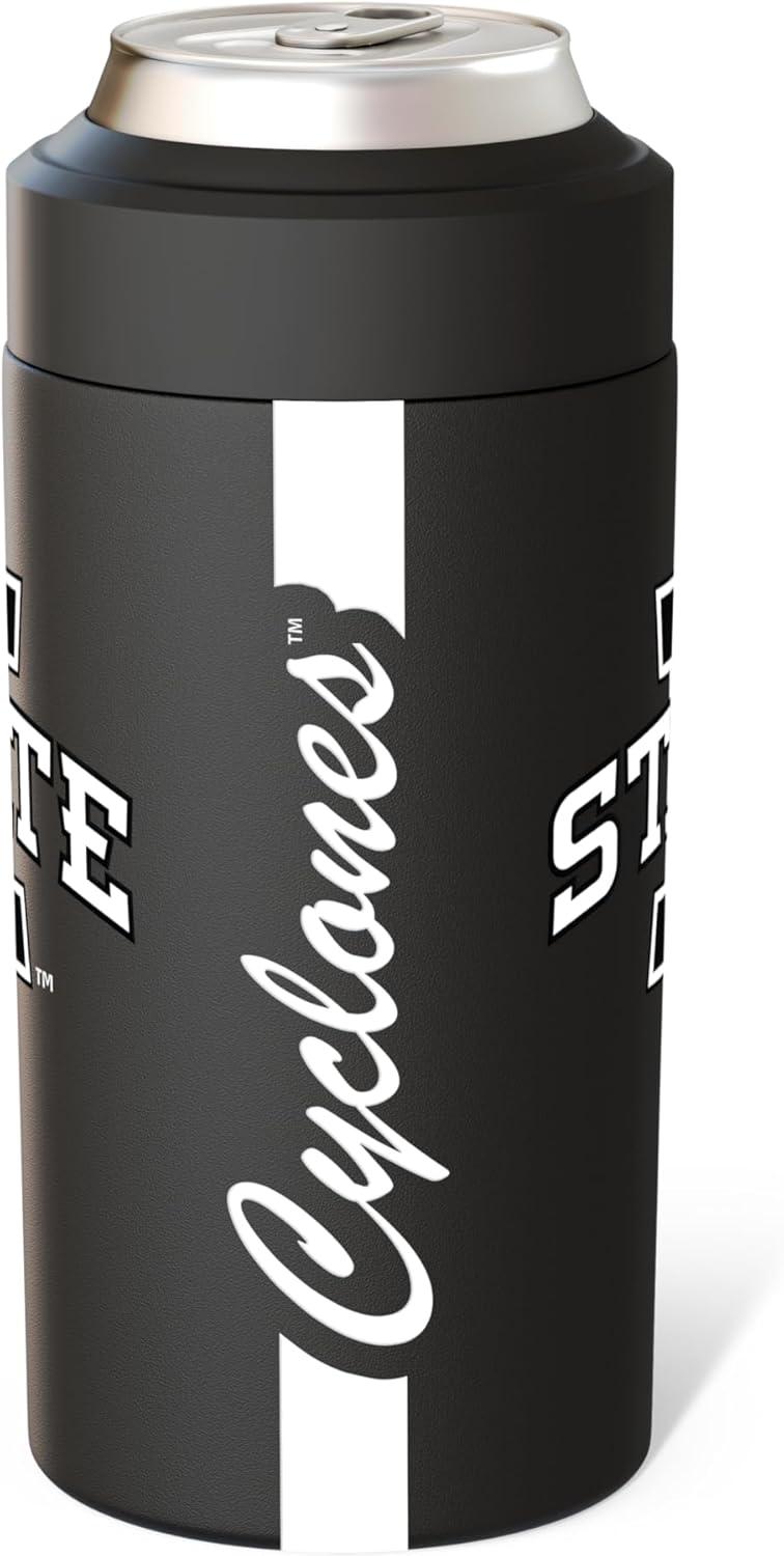 imageFrost Buddy Universal Can Cooler  Fits All  Stainless Steel Can Cooler for 12 oz ampamp 16 oz Regular or Slim Cans ampamp Bottles  Stainless Steel Michigan WolverinesIowa State Hawkeyes