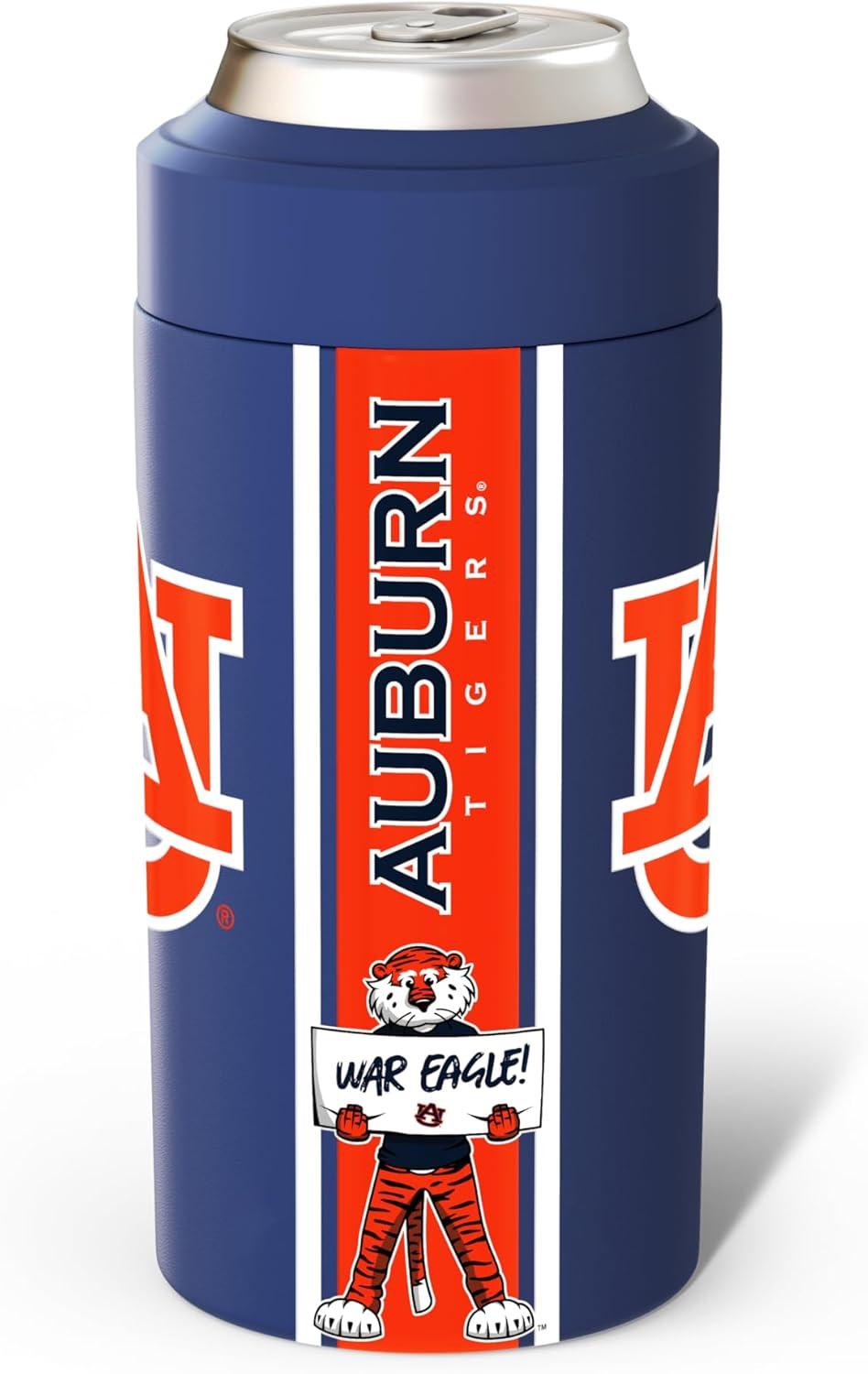 imageFrost Buddy Universal Can Cooler  Fits All  Stainless Steel Can Cooler for 12 oz ampamp 16 oz Regular or Slim Cans ampamp Bottles  Stainless Steel Michigan WolverinesAuburn War