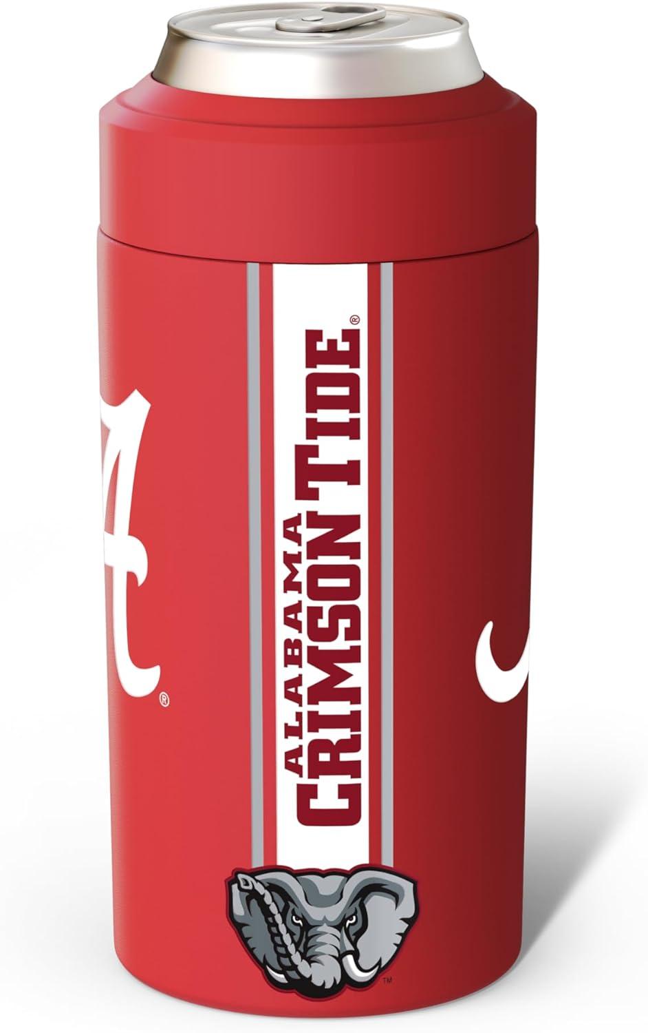 imageFrost Buddy Universal Can Cooler  Fits All  Stainless Steel Can Cooler for 12 oz ampamp 16 oz Regular or Slim Cans ampamp Bottles  Stainless Steel Michigan WolverinesAlabama Crimson Tide