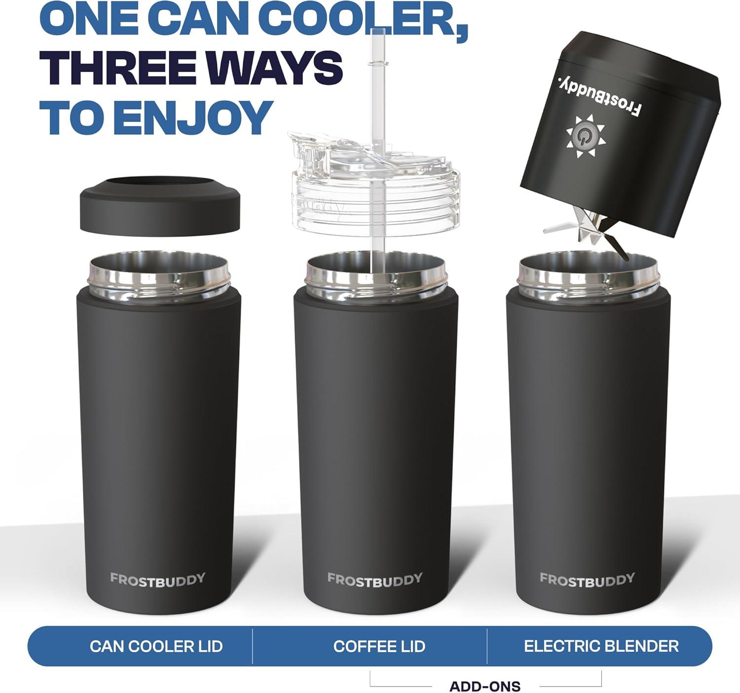 imageFrost Buddy Universal XL Can Cooler  Fits All  For 12 16 20 and 24 ounce Bottles  Insulated DoubleWalled Stainless Steel NebulaI Scream for Ice Cream
