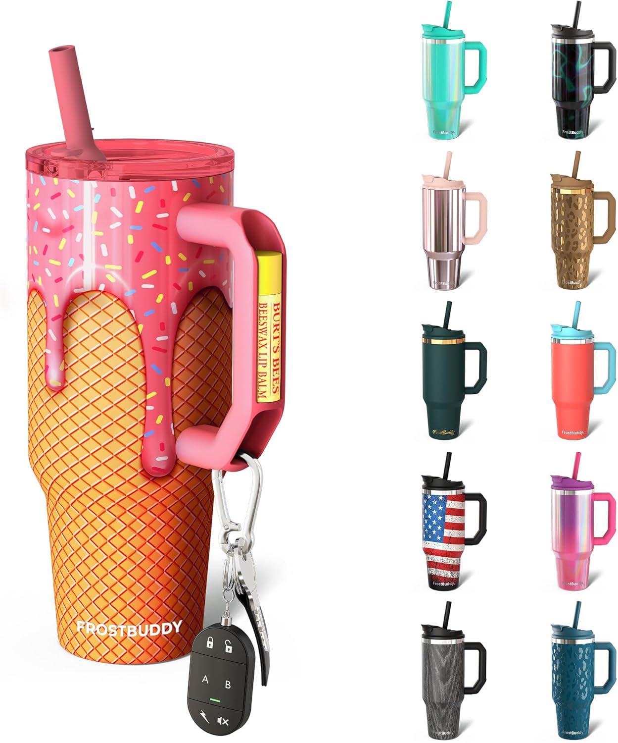 imageThicc Buddy  16 oz Stainless Steel Vacuum Insulated Tumbler with Lid and Straw for Water  Travel Mug Cupholder Friendly  Gifts for Women Men Him HerIce Cream