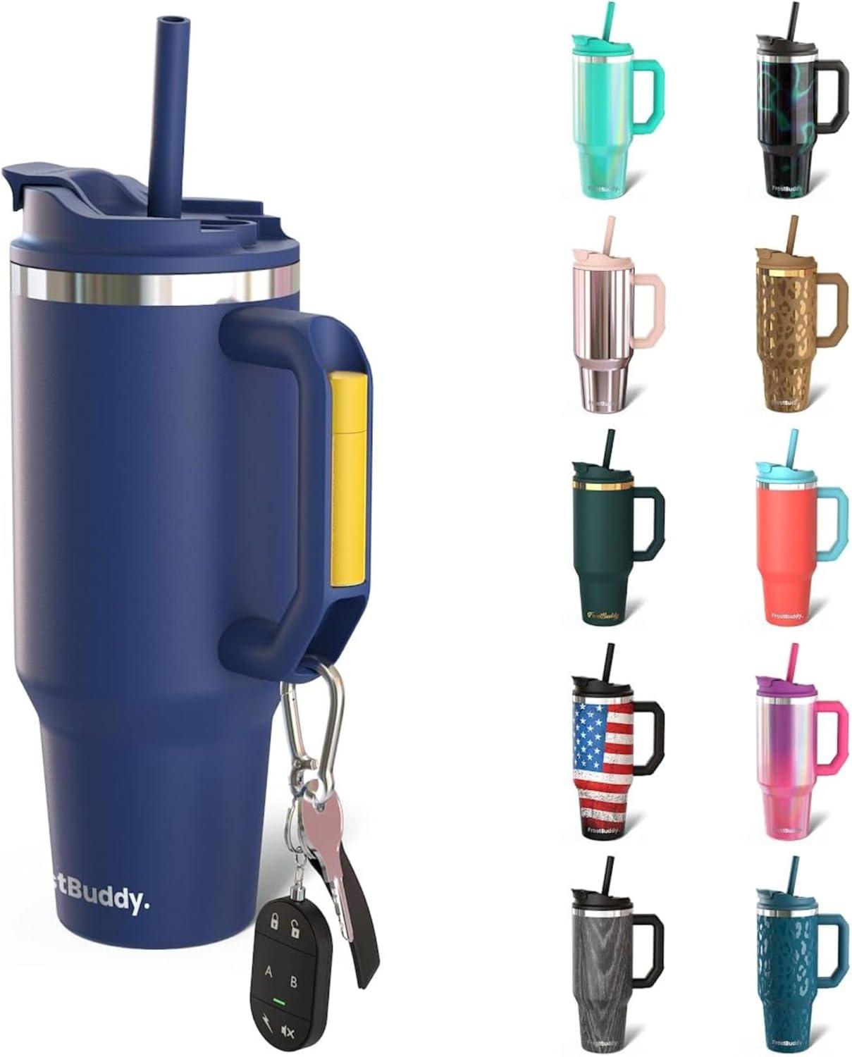 imageThicc Buddy  16 oz Stainless Steel Vacuum Insulated Tumbler with Lid and Straw for Water  Travel Mug Cupholder Friendly  Gifts for Women Men Him HerNavy