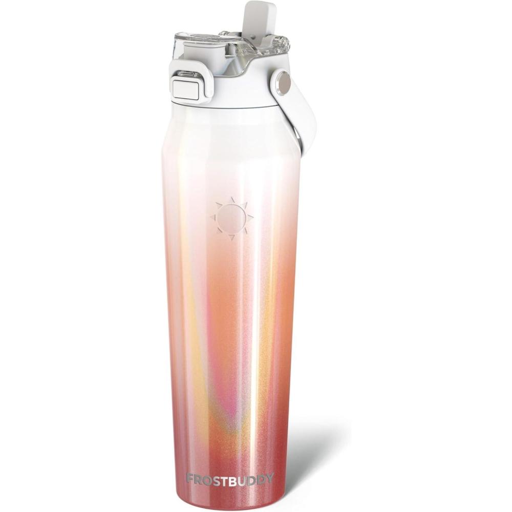 imageFrost Buddy 32oz Insulated Water Bottle with Straw ampamp Chug Lid  LeakProof Stainless Steel  24Hours Cold  SweatProof Cup Holder Friendly  Ideal for Gym Travel Sports ampamp Everyday HydrationFireside