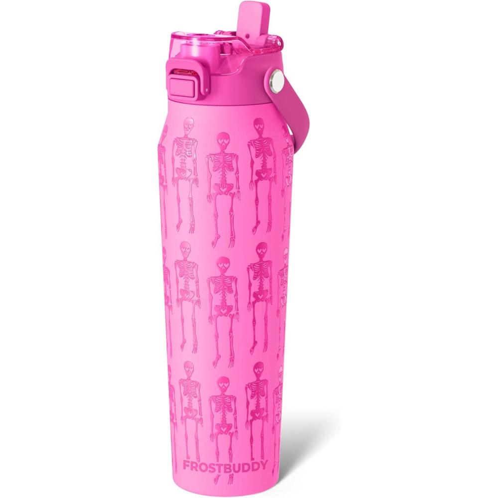 imageFrost Buddy 32oz Insulated Water Bottle with Straw ampamp Chug Lid  LeakProof Stainless Steel  24Hours Cold  SweatProof Cup Holder Friendly  Ideal for Gym Travel Sports ampamp Everyday HydrationHot Ghoul Summer