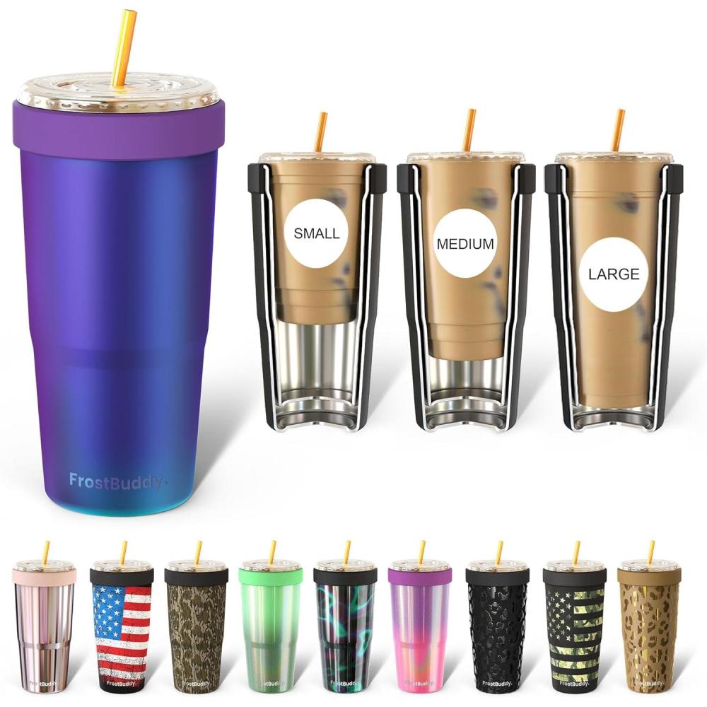 imageFrost Buddy Togo Buddy  30 oz Stainless Steel Vacuum Insulated Tumbler  To Go Coffee Cup  Reusable Iced Coffee Cups Travel Mug Thermal Cup for Hot ampamp Cold Drinks Dunkin Cup AuroraNebula