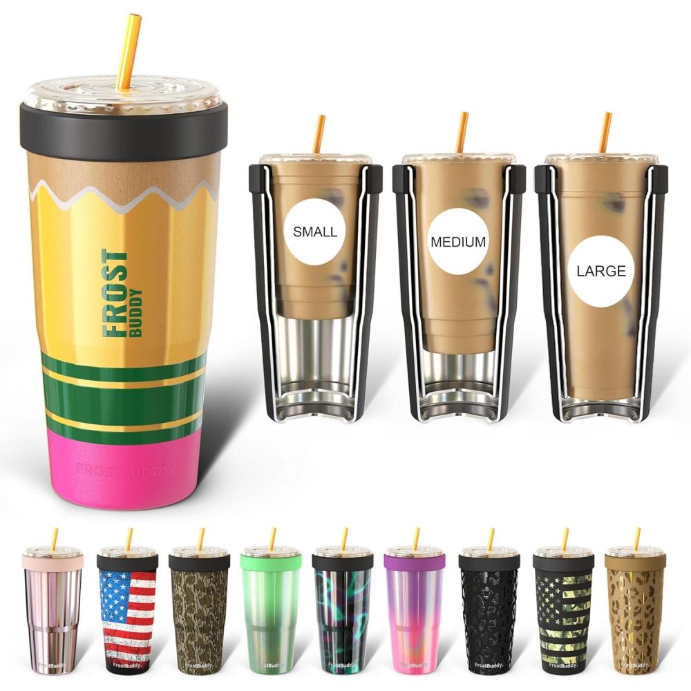 imageFrost Buddy Togo Buddy  30 oz Stainless Steel Vacuum Insulated Tumbler  To Go Coffee Cup  Reusable Iced Coffee Cups Travel Mug Thermal Cup for Hot ampamp Cold Drinks Dunkin Cup AuroraPencil
