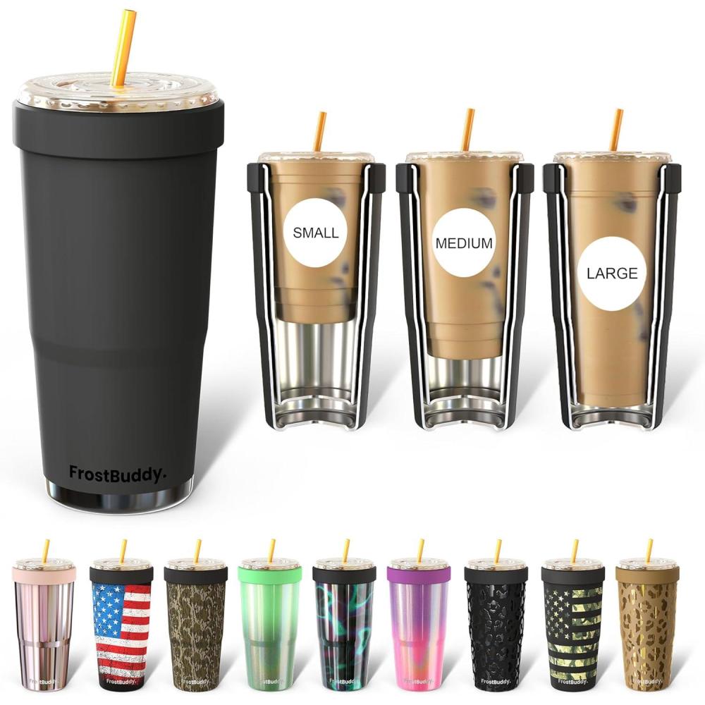 imageFrost Buddy Togo Buddy  30 oz Stainless Steel Vacuum Insulated Tumbler  To Go Coffee Cup  Reusable Iced Coffee Cups Travel Mug Thermal Cup for Hot ampamp Cold Drinks Dunkin Cup AuroraDark Night