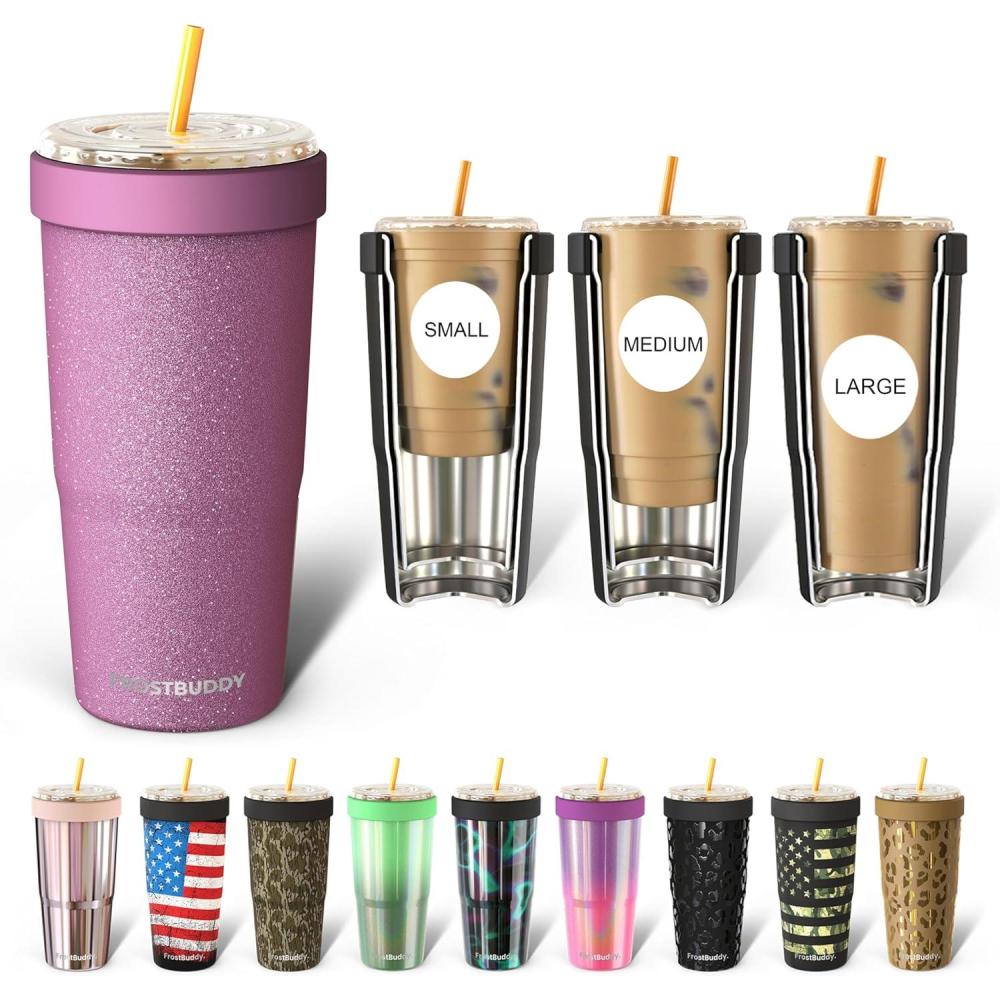 imageFrost Buddy Togo Buddy  30 oz Stainless Steel Vacuum Insulated Tumbler  To Go Coffee Cup  Reusable Iced Coffee Cups Travel Mug Thermal Cup for Hot ampamp Cold Drinks Dunkin Cup AuroraAurora