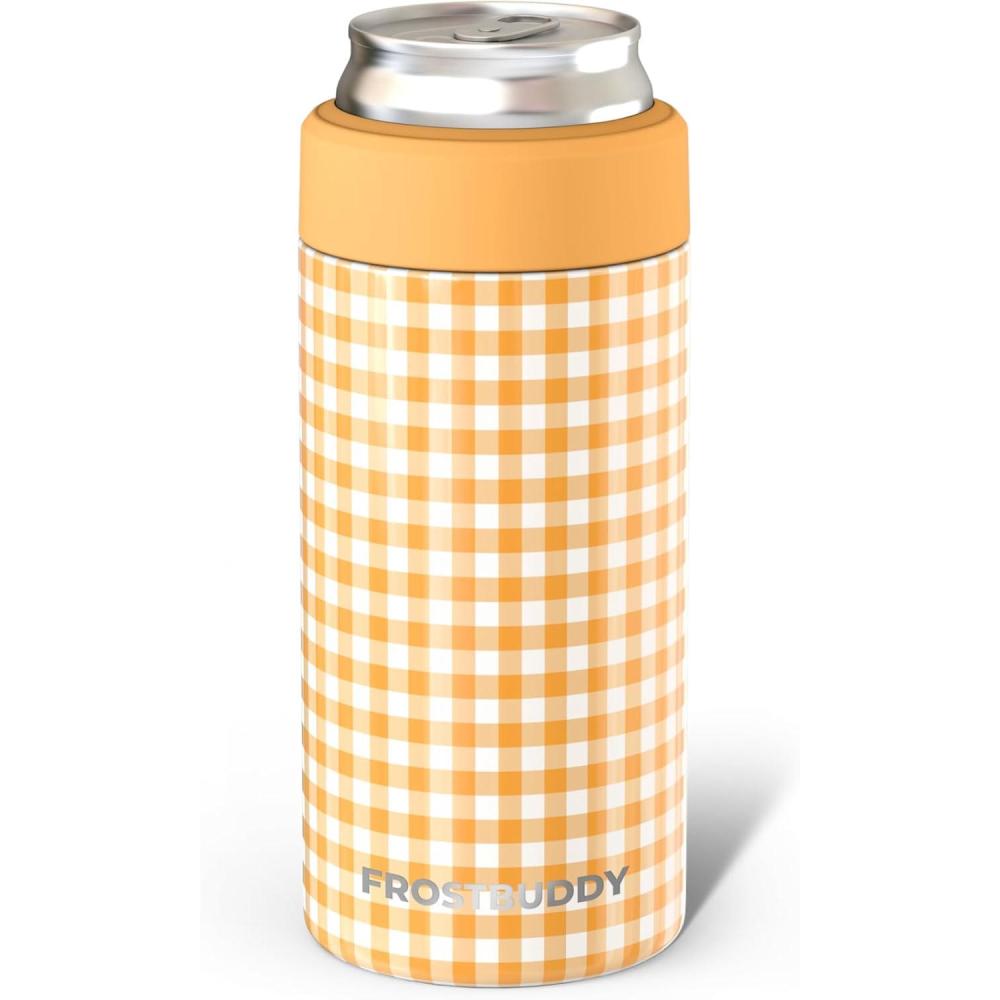 imageFrost Buddy Universal Mini Can Cooler  Fits 12oz Slim ampamp 75oz Mini Cans  Vacuum Insulated Stainless Steel  Keeps Beverages Cold or Hot  Compact Travel ampamp Cup Holder FriendlyPicnic Perfect