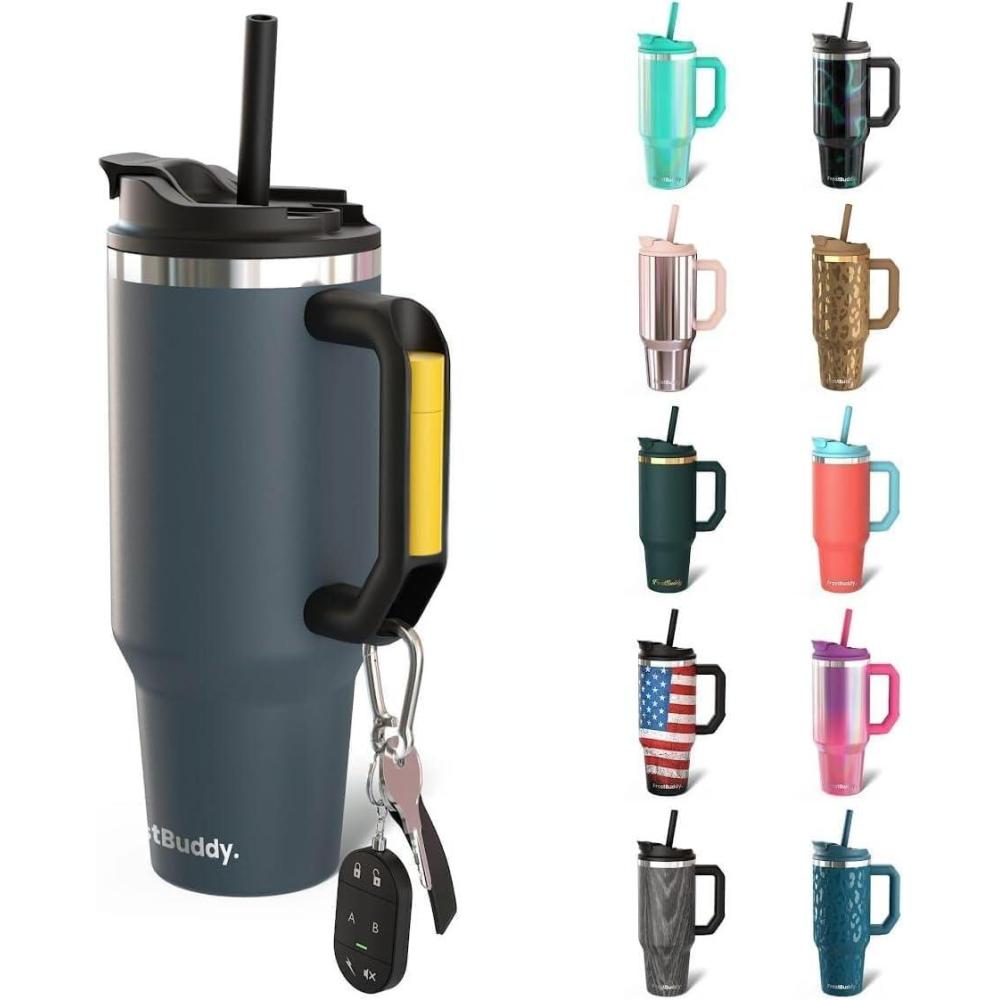 imageThicc Buddy  16 oz Stainless Steel Vacuum Insulated Tumbler with Lid and Straw for Water  Travel Mug Cupholder Friendly  Gifts for Women Men Him HerCharcoal