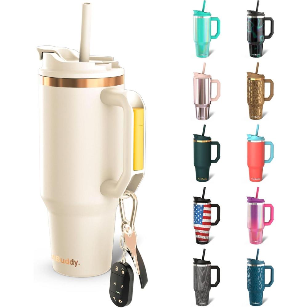 imageThicc Buddy  16 oz Stainless Steel Vacuum Insulated Tumbler with Lid and Straw for Water  Travel Mug Cupholder Friendly  Gifts for Women Men Him HerCopper Kiss
