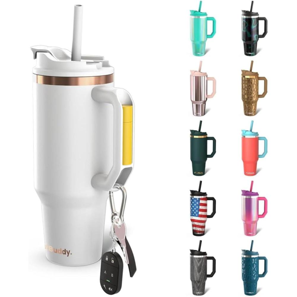 imageThicc Buddy  16 oz Stainless Steel Vacuum Insulated Tumbler with Lid and Straw for Water  Travel Mug Cupholder Friendly  Gifts for Women Men Him HerCopperkiss