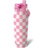 imageFrost Buddy 32oz Insulated Water Bottle with Straw ampamp Chug Lid  LeakProof Stainless Steel  24Hours Cold  SweatProof Cup Holder Friendly  Ideal for Gym Travel Sports ampamp Everyday HydrationPink Checkered