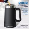 imageFrost Buddy Stein Buddy  24oz Insulated Stainless Steel Beer Stein Mug with Handle  Keeps Beer Cold for Hours  Ideal for Tailgating Parties BBQs and Gifts CrimsonCrimson