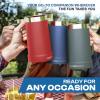 imageFrost Buddy Stein Buddy  24oz Insulated Stainless Steel Beer Stein Mug with Handle  Keeps Beer Cold for Hours  Ideal for Tailgating Parties BBQs and Gifts CrimsonCrimson