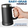 imageFrost Buddy Stein Buddy  24oz Insulated Stainless Steel Beer Stein Mug with Handle  Keeps Beer Cold for Hours  Ideal for Tailgating Parties BBQs and Gifts CrimsonCrimson