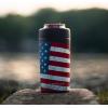 imageFrost Buddy Universal Buddy Can Cooler  Fits All  For Regular 12 ampamp 16 oz or SlimSize Bottles  Insulated DoubleWalled Stainless Steel MericaMerica Flag
