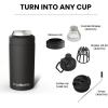 imageFrost Buddy Universal Buddy Can Cooler  Fits All  For Regular 12 ampamp 16 oz or SlimSize Bottles  Insulated DoubleWalled Stainless Steel MericaMerica Flag