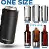 imageFrost Buddy Universal Can Cooler  Fits All  Stainless Steel Can Cooler for 12 oz ampamp 16 oz Regular or Slim Cans ampamp Bottles  Stainless Steel Michigan WolverinesFlorida State Seminoles
