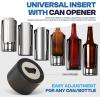 imageFrost Buddy Universal Can Cooler  Fits All  Stainless Steel Can Cooler for 12 oz ampamp 16 oz Regular or Slim Cans ampamp Bottles  Stainless Steel Michigan WolverinesFlorida State Seminoles