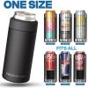 imageFrost Buddy Universal Mini Can Cooler  Fits 12oz Slim ampamp 75oz Mini Cans  Vacuum Insulated Stainless Steel  Keeps Beverages Cold or Hot  Compact Travel ampamp Cup Holder FriendlyBlack