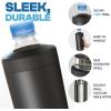 imageFrost Buddy Universal XL Can Cooler  Fits All  For 12 16 20 and 24 ounce Bottles  Insulated DoubleWalled Stainless Steel NebulaEspresso