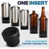 imageFrost Buddy Universal XL Can Cooler  Fits All  For 12 16 20 and 24 ounce Bottles  Insulated DoubleWalled Stainless Steel NebulaEspresso