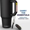 imageThicc Buddy  16 oz Stainless Steel Vacuum Insulated Tumbler with Lid and Straw for Water  Travel Mug Cupholder Friendly  Gifts for Women Men Him HerDark Night