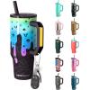 imageThicc Buddy  16 oz Stainless Steel Vacuum Insulated Tumbler with Lid and Straw for Water  Travel Mug Cupholder Friendly  Gifts for Women Men Him HerI Scream For Ice Cream