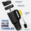imageThicc Buddy  16 oz Stainless Steel Vacuum Insulated Tumbler with Lid and Straw for Water  Travel Mug Cupholder Friendly  Gifts for Women Men Him HerNebula