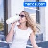 imageThicc Buddy  16 oz Stainless Steel Vacuum Insulated Tumbler with Lid and Straw for Water  Travel Mug Cupholder Friendly  Gifts for Women Men Him HerNebula