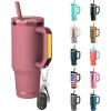 imageThicc Buddy  16 oz Stainless Steel Vacuum Insulated Tumbler with Lid and Straw for Water  Travel Mug Cupholder Friendly  Gifts for Women Men Him HerWinter Rose