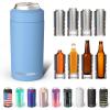 imageFrost Buddy Universal Buddy Can Cooler  Fits All  For Regular 12 ampamp 16 oz or SlimSize Bottles  Insulated DoubleWalled Stainless Steel MericaBaby Blue