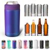 imageFrost Buddy Universal Can Cooler  Fits All  For Regular 12 ampamp 16 oz or SlimSize Bottles  Insulated DoubleWalled Stainless Steel Nebula