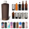 imageFrost Buddy Universal XL Can Cooler  Fits All  For 12 16 20 and 24 ounce Bottles  Insulated DoubleWalled Stainless Steel NebulaEspresso
