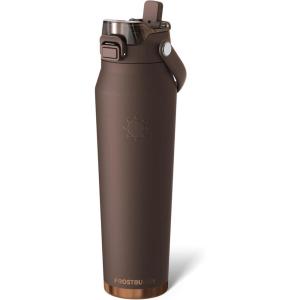 imageFrost Buddy 32oz Insulated Water Bottle with Straw ampamp Chug Lid  LeakProof Stainless Steel  24Hours Cold  SweatProof Cup Holder Friendly  Ideal for Gym Travel Sports ampamp Everyday HydrationEspresso