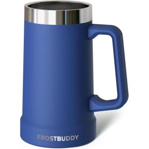 imageFrost Buddy Stein Buddy  24oz Insulated Stainless Steel Beer Stein Mug with Handle  Keeps Beer Cold for Hours  Ideal for Tailgating Parties BBQs and Gifts CrimsonNavy